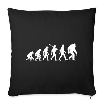 Evolution - Bigfoot - Yeti - Sofa pillowcase 17,3'' x 17,3'' (45 x 45 cm) - black - Front