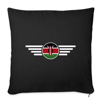 I Love Kenya, Elegance Style Design T-Shirt - Sofa pillowcase 17,3'' x 17,3'' (45 x 45 cm) - black - Front