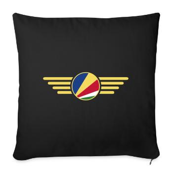 I Love Seychelles, Elegance Style Design T-Shirt - Sofa pillowcase 17,3'' x 17,3'' (45 x 45 cm) - black - Front