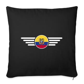Ich liebe Ecuador Design T-Shirt - Sofakissenbezug 45 x 45 cm - Schwarz - Vorne