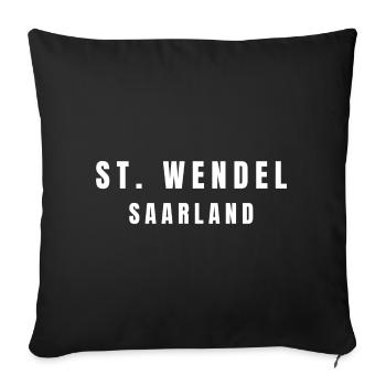 St. Wendel, Sarre - Housse de coussin décorative 45 x 45 cm - noir - Devant