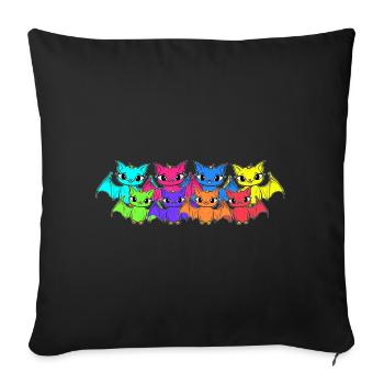 Halloween Bat Bats Kids Child - Sofa pillowcase 17,3'' x 17,3'' (45 x 45 cm) - black - Front