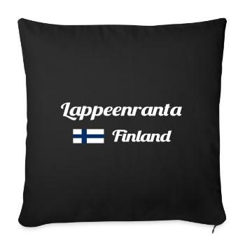 Lappeenranta, Finland- Stylish prints - Sofa pillowcase 17,3'' x 17,3'' (45 x 45 cm) - black - Front