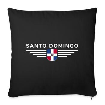 Santo Domingo T-Shirt Design - Sofakissenbezug 45 x 45 cm - Schwarz - Vorne