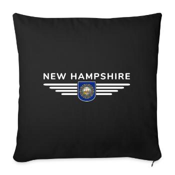 New Hampshire Fan T-Shirt – Must-have! - Sofakissenbezug 45 x 45 cm - Schwarz - Vorne