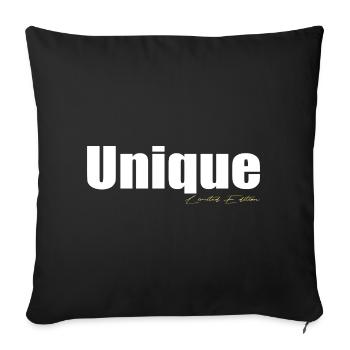 Unique - Sofa pillowcase 17,3'' x 17,3'' (45 x 45 cm) - black - Front