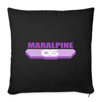 Maralpine Logo 06 - Sofakissenbezug 45 x 45 cm - Schwarz - Vorne