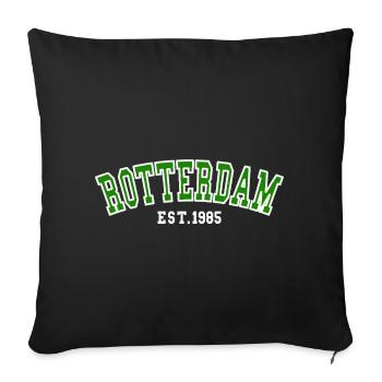 Rotterdam Est.1985 - Sofa pillowcase 17,3'' x 17,3'' (45 x 45 cm) - black - Front