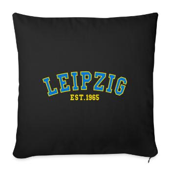 Leipzig Est. 1965 - Sofa pillowcase 17,3'' x 17,3'' (45 x 45 cm) - black - Front