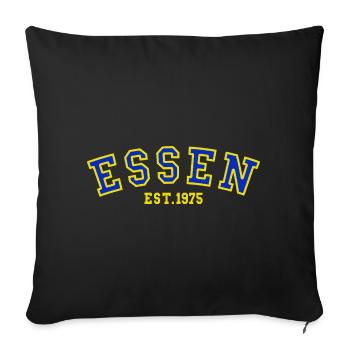 Essen Est. 1975 - Sofa pillowcase 17,3'' x 17,3'' (45 x 45 cm) - black - Front