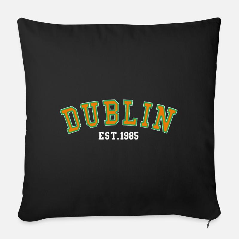 Dublin Gegründet 1985 - Sofakissenbezug 45 x 45 cm - Schwarz
