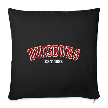 Duisburg Est. 1995 - Sofa pillowcase 17,3'' x 17,3'' (45 x 45 cm) - black - Front