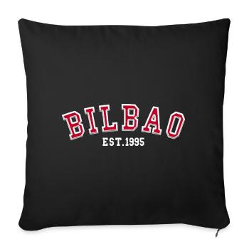 Bilbao Est. 1995 - Sofa pillowcase 17,3'' x 17,3'' (45 x 45 cm) - black - Front