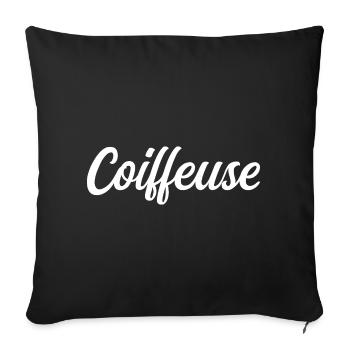 Coiffeuse - Housse de coussin décorative 45 x 45 cm - noir - Devant
