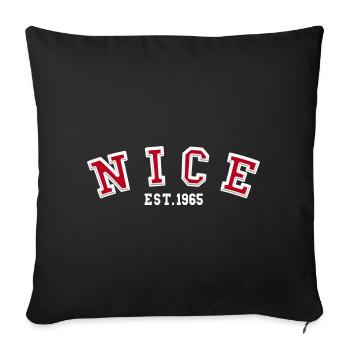 Nice Est. 1965 - Sofa pillowcase 17,3'' x 17,3'' (45 x 45 cm) - black - Front