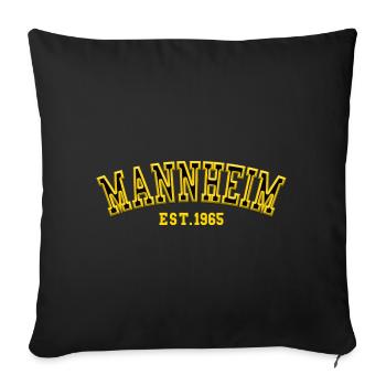 Mannheim Est 1965 - Sofa pillowcase 17,3'' x 17,3'' (45 x 45 cm) - black - Front