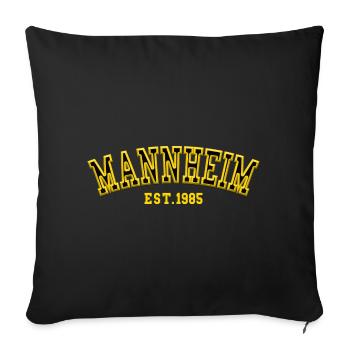 Mannheim Est 1985 - Sofa pillowcase 17,3'' x 17,3'' (45 x 45 cm) - black - Front