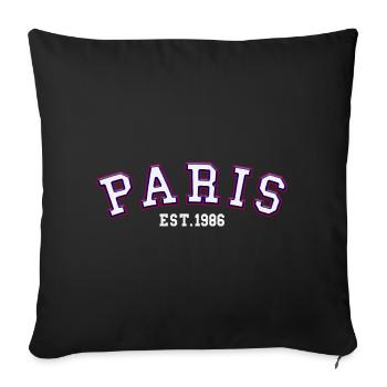 Paris gegründet 1986 - Sofakissenbezug 45 x 45 cm - Schwarz - Vorne