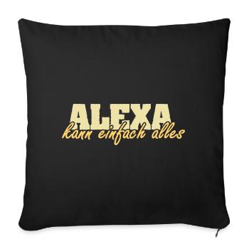 Ms. Alexa - Sofa pillowcase 17,3'' x 17,3'' (45 x 45 cm) - black - Front