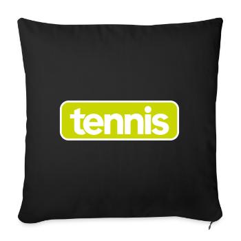 Tennis Bold Sportswear - Housse de coussin décorative 45 x 45 cm - noir - Devant