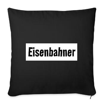Railroad Fan Train Rails Lover - Sofa pillowcase 17,3'' x 17,3'' (45 x 45 cm) - black - Front
