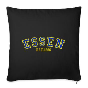 Essen Est. 1986 - Sofa pillowcase 17,3'' x 17,3'' (45 x 45 cm) - black - Front