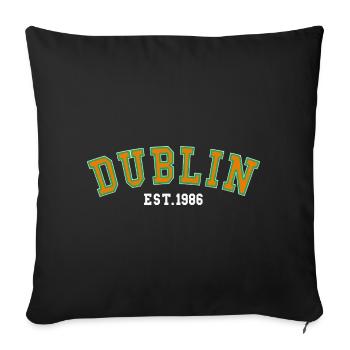 Dublin Fondée en 1986 - Housse de coussin décorative 45 x 45 cm - noir - Devant