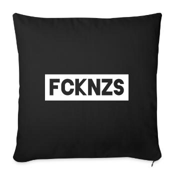 FCK NZS - Sofakissenbezug 45 x 45 cm - Schwarz - Vorne