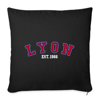 Lyon gegründet 1966 - Sofakissenbezug 45 x 45 cm - Schwarz - Vorne