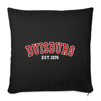 Duisburg Est. 1976 - Sofa pillowcase 17,3'' x 17,3'' (45 x 45 cm) - black - Front