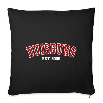 Duisburg Est. 2006 - Sofa pillowcase 17,3'' x 17,3'' (45 x 45 cm) - black - Front