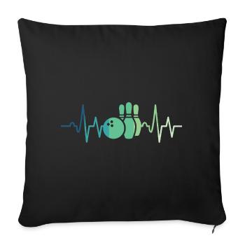 Bowling Heartbeat Bowler - Sofa pillowcase 17,3'' x 17,3'' (45 x 45 cm) - black - Front