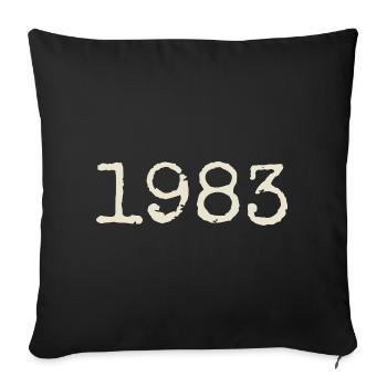 Cadeau Anniversaire 1983 - Génial depuis 1983 - Housse de coussin décorative 45 x 45 cm - noir - Devant