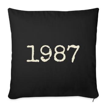 1987 Birthday Gift - Awesome since 1987 - Sofa pillowcase 17,3'' x 17,3'' (45 x 45 cm) - black - Front