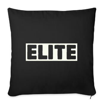Elite Lettering Shirt - Sofa pillowcase 17,3'' x 17,3'' (45 x 45 cm) - black - Front
