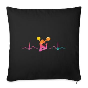 Cheerleader Cheer Mom Cheerleading - Sofa pillowcase 17,3'' x 17,3'' (45 x 45 cm) - black - Front