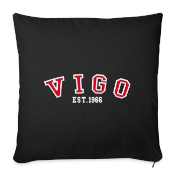 Vigo Fondée en 1966 - Housse de coussin décorative 45 x 45 cm - noir - Devant