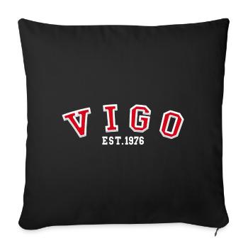 Vigo Fondée en 1976 - Housse de coussin décorative 45 x 45 cm - noir - Devant