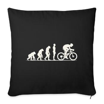 Gravel Bike Evolution - Sofakissenbezug 45 x 45 cm - Schwarz - Vorne