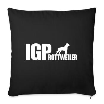 IGP ROTTWEILER Dog Sport Wilsigns Dog Gift - Sofa pillowcase 17,3'' x 17,3'' (45 x 45 cm) - black - Front