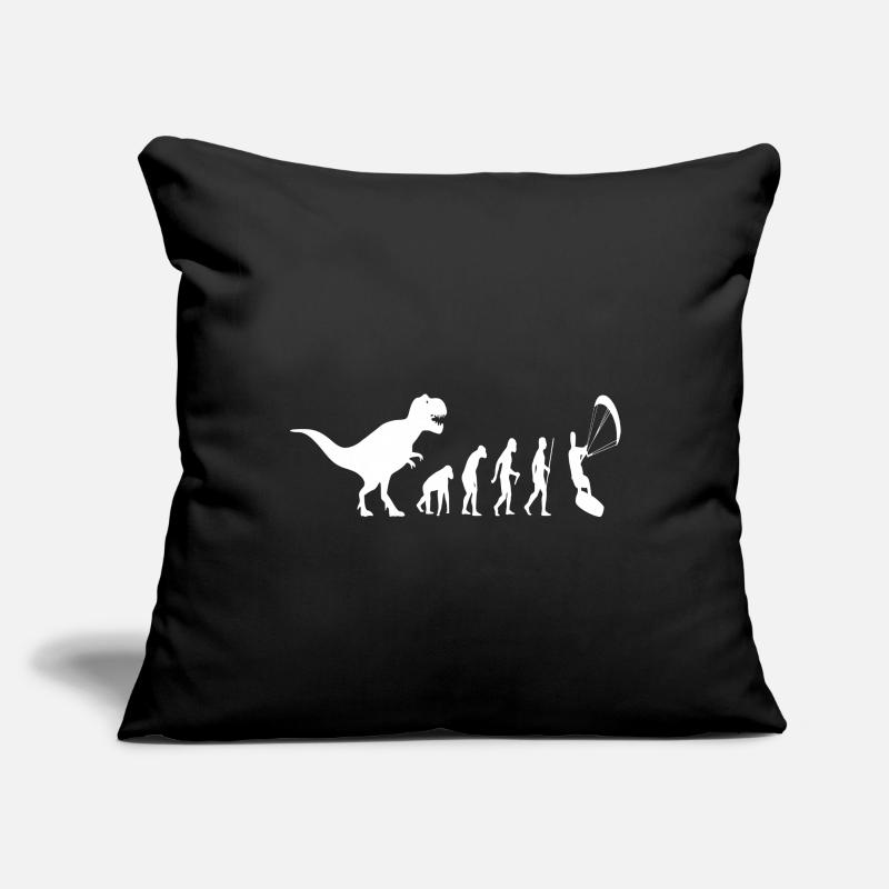 Evolution du kitesurf en kitesurf avec T-Rex 2 Housse de coussin décorative 45 x 45 cm