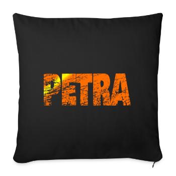 Nom de l’inscription Petra Name - Housse de coussin décorative 45 x 45 cm - noir - Devant