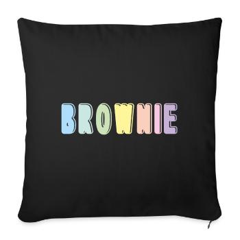 Brownie - Sofa pillowcase 17,3'' x 17,3'' (45 x 45 cm) - black - Front