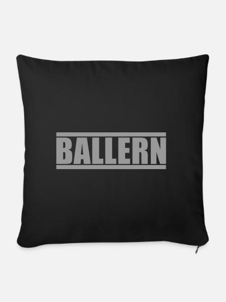Ballern - Sofakissenbezug 45 x 45 cm - Schwarz