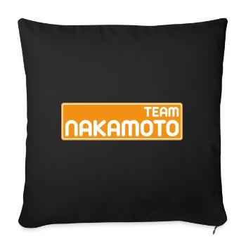 Team Satoshi Nakamoto - Sofakissenbezug 45 x 45 cm - Schwarz - Vorne