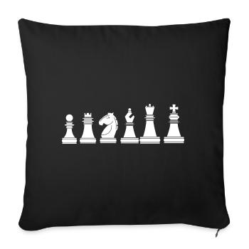 Schach - Sofakissenbezug 45 x 45 cm - Schwarz - Vorne