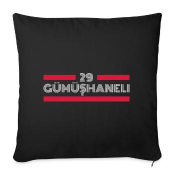 Gümüshane 29 Turquie Turkiye cadeau vacances TR - Housse de coussin décorative 45 x 45 cm - noir - Devant