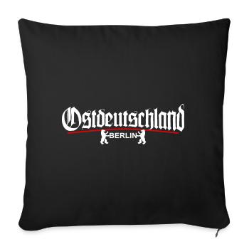 Ostdeutschland - BERLIN - Sofakissenbezug 45 x 45 cm - Schwarz - Vorne