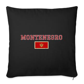 Montenegro - Sofa pillowcase 17,3'' x 17,3'' (45 x 45 cm) - black - Front
