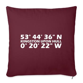 Coordonnées de Kingston upon Hull - Housse de coussin décorative 45 x 45 cm - bordeaux - Devant